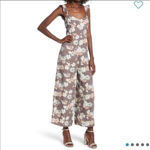 NWT Leigh Floral Ruffle Strap Jumpsuit Nordstrom